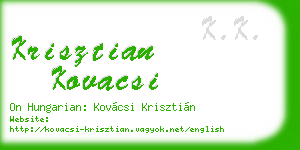 krisztian kovacsi business card
