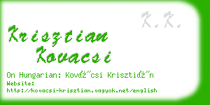 krisztian kovacsi business card